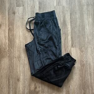 Victoria's Secret On Point Velour Joggers Black Medium Loungewear High Rise